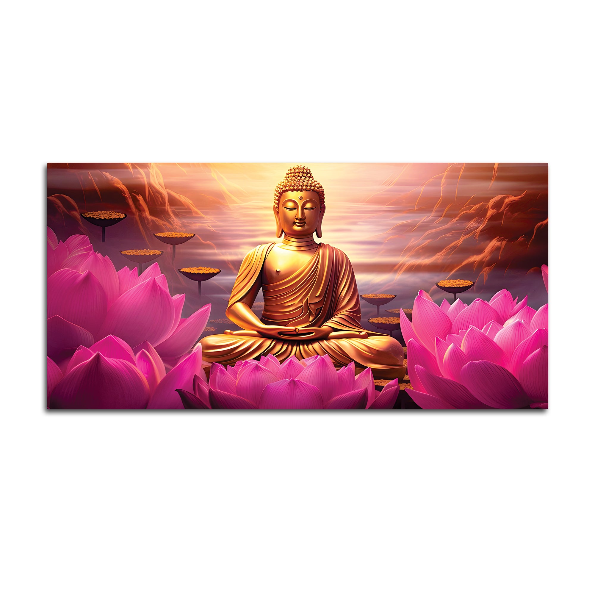 Premium Lord Buddha Painting for Home & Office Walls