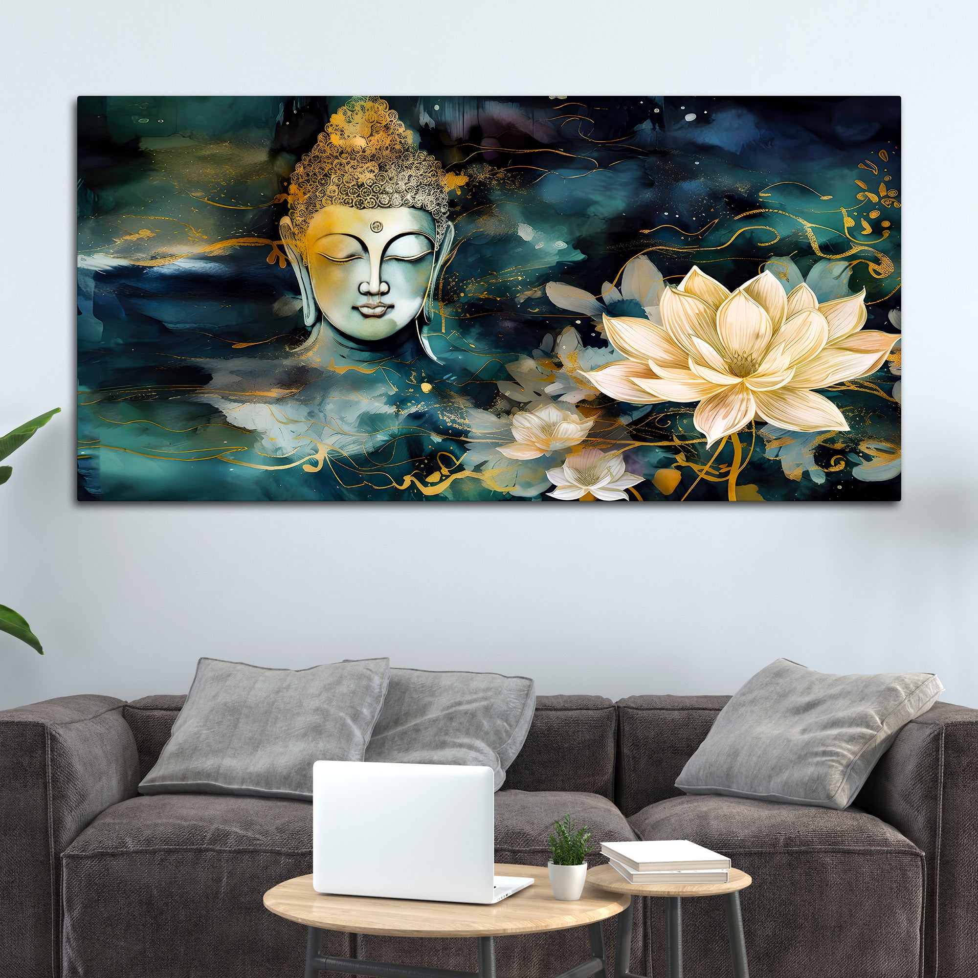 Premium Lord Buddha Wall Painting