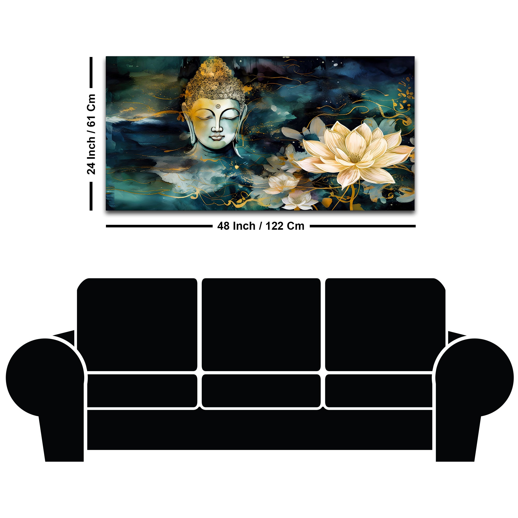 Premium Lord Buddha Wall Painting