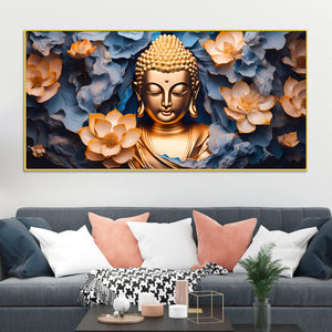 Premium Lord Buddha Wall Painting for Classy Home Decor