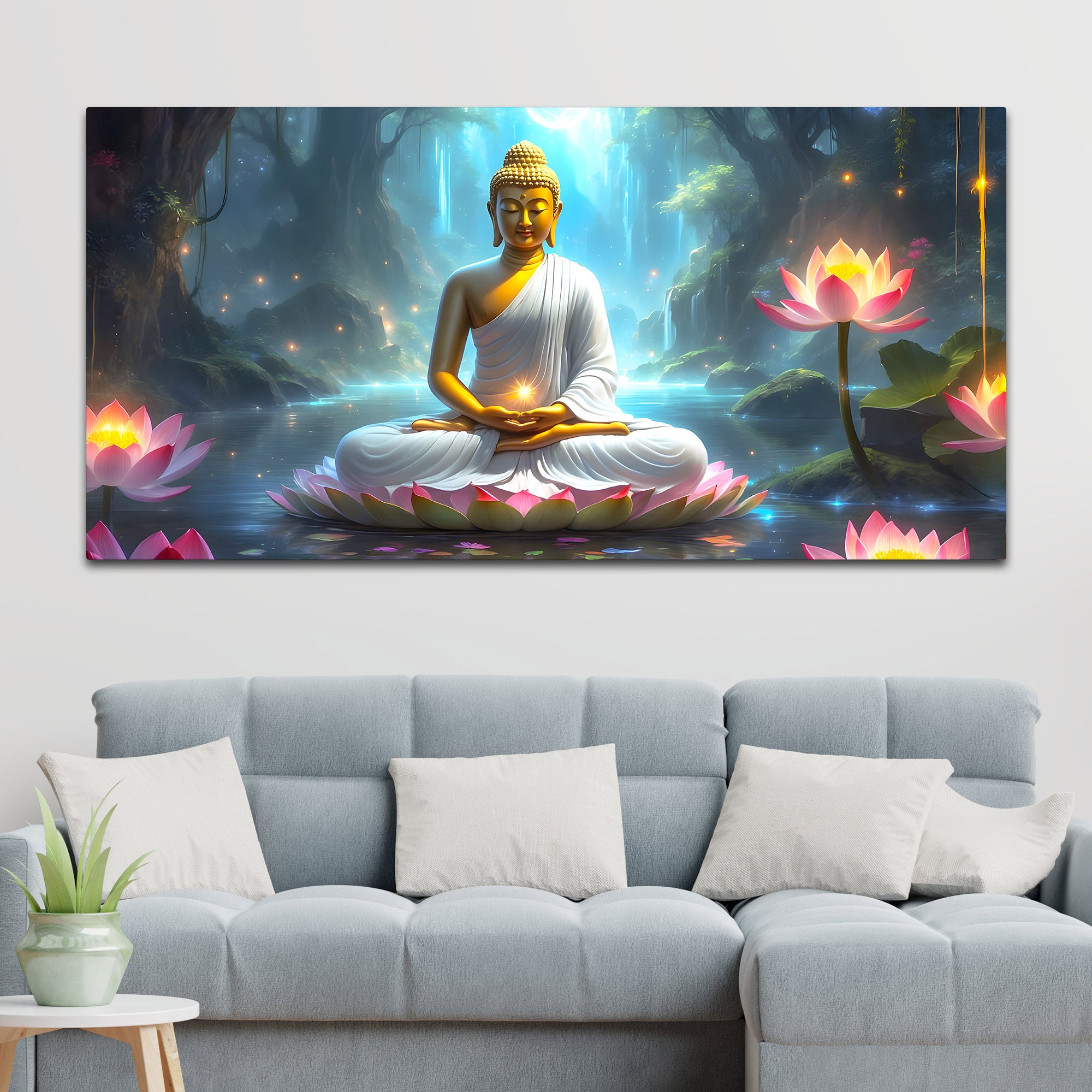 Premium Lord Buddha Wall Painting for Classy Interior Decoration