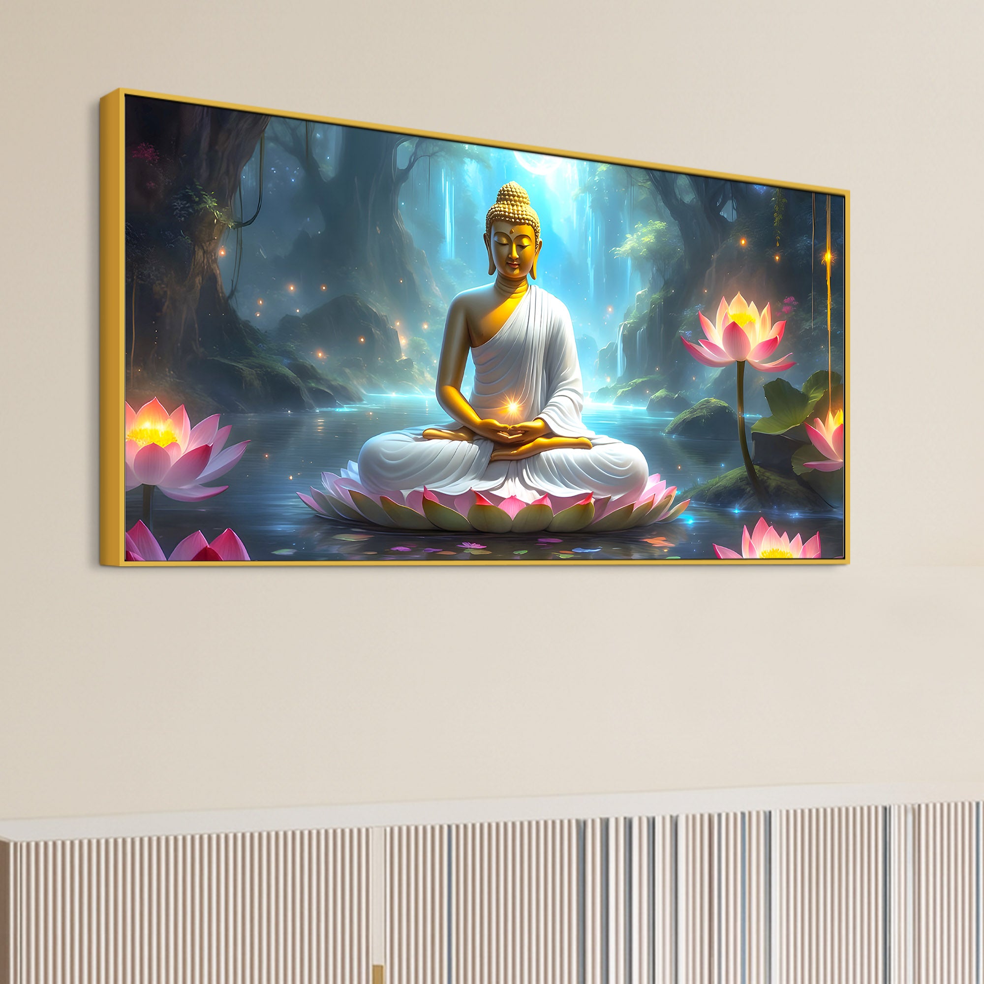 Premium Lord Buddha Wall Painting for Classy Interior Decoration