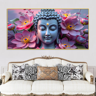 premium-lord-buddha-wall-painting-with-floral-background