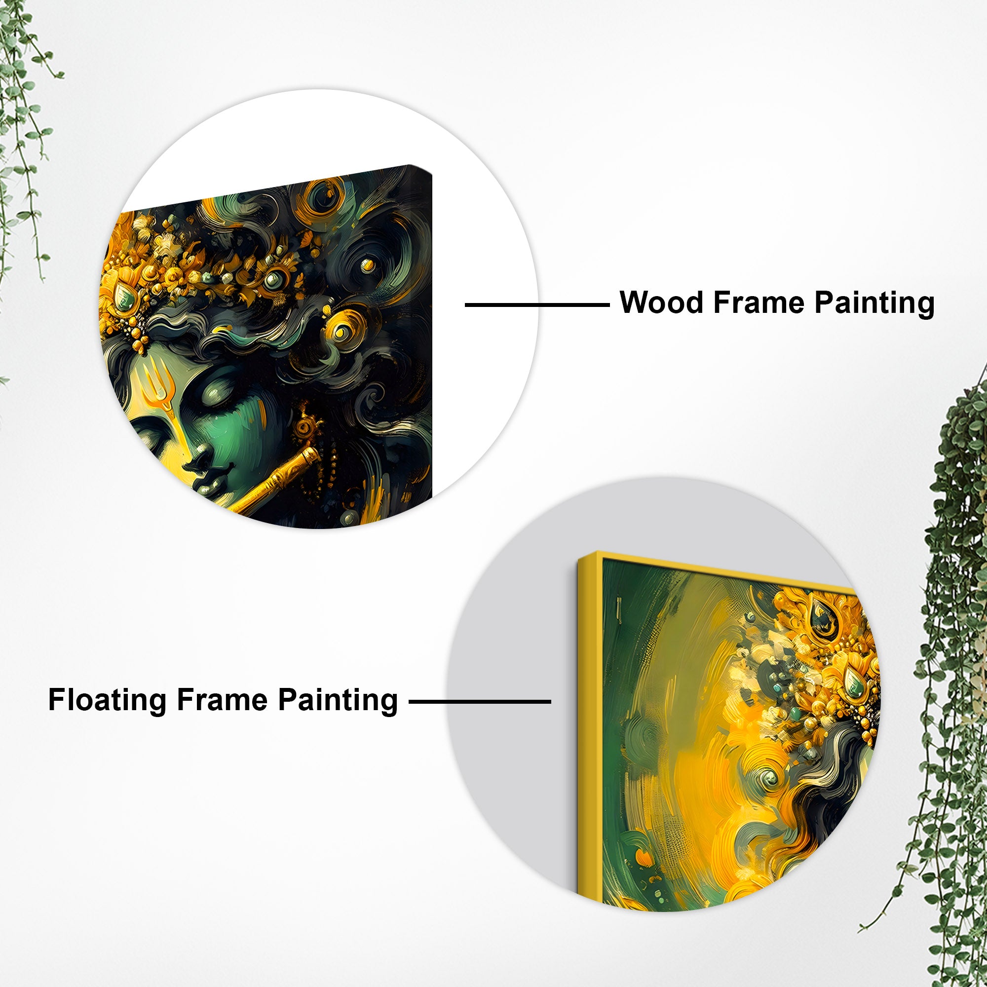 Premium Lord Krishna Canvas Wall Painting for Living Room & Office