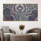 Premium Madhubani Canvas Wall Painting for Modern Ethnic Decor