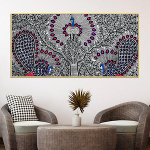 Premium Madhubani Canvas Wall Painting for Modern Ethnic Decor