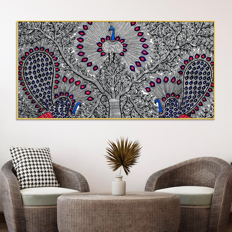 Premium Madhubani Canvas Wall Painting for Modern Ethnic Decor
