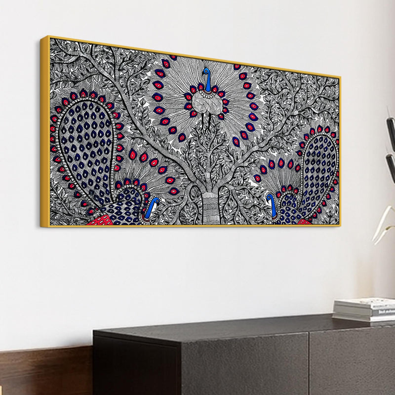 Premium Madhubani Canvas Wall Painting for Modern Ethnic Decor