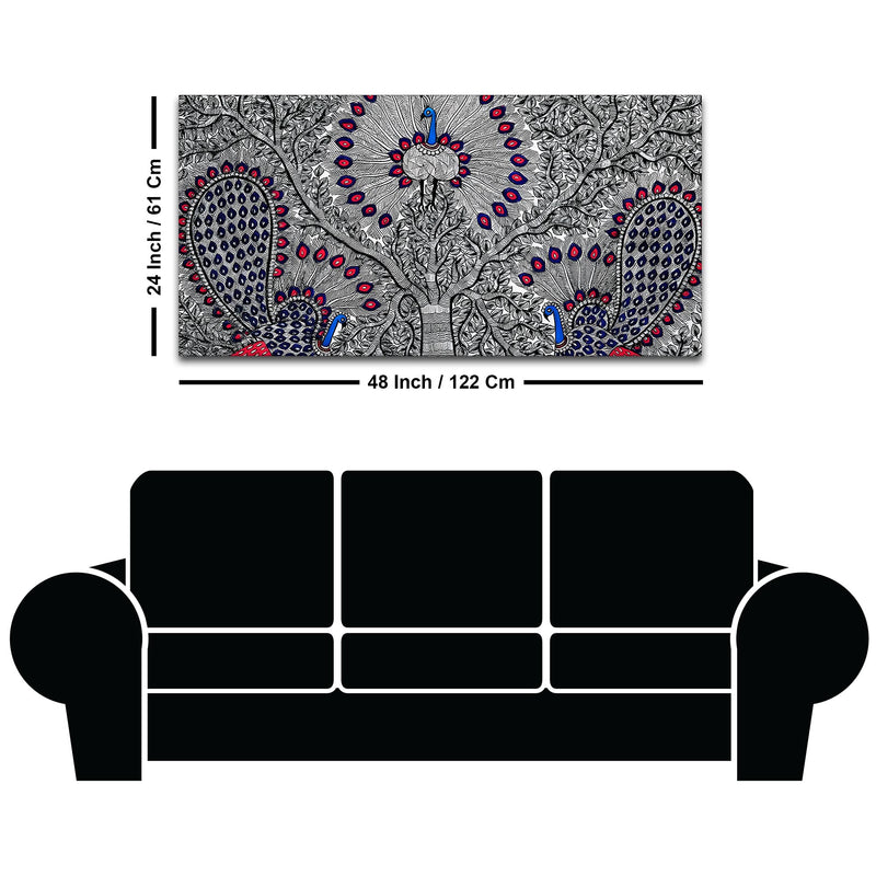 Premium Madhubani Canvas Wall Painting for Modern Ethnic Decor