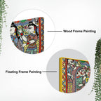Premium Madhubani Ram Sita Marriage Canvas Wall Painting Religious Artwork