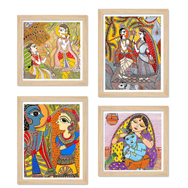 premium-madhubani-wall-art-frame-set-of-4