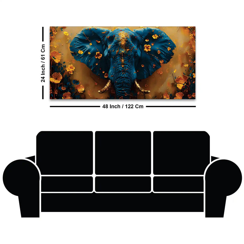 Premium Modern Elephant Canvas Painting for Wall Decor