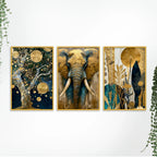 Premium Nature Inspired Canvas Wall Art Painting Set of Three