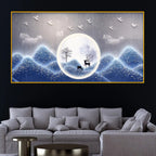 Premium Nature Moonlight Crystal Glass Painting for Calming Spaces