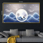 Premium Nature Moonlight Crystal Glass Painting for Calming Spaces