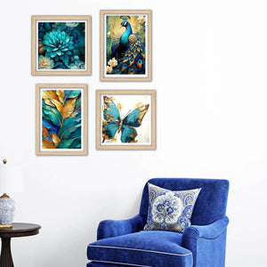 Premium Nature Wall Art Frame Set of 4 for Home Decoration