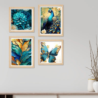 Premium Nature Wall Art Frame Set of 4 for Home Decoration