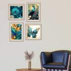 Premium Nature Wall Art Frame Set of 4 for Home Decoration