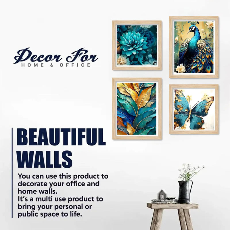 Premium Nature Wall Art Frame Set of 4 for Home Decoration