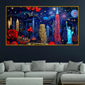 Premium New York City with Statue of Liberty Crystal Glass Painting
