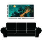 Premium Night Abstract Canvas Wall Painting for Home Décor