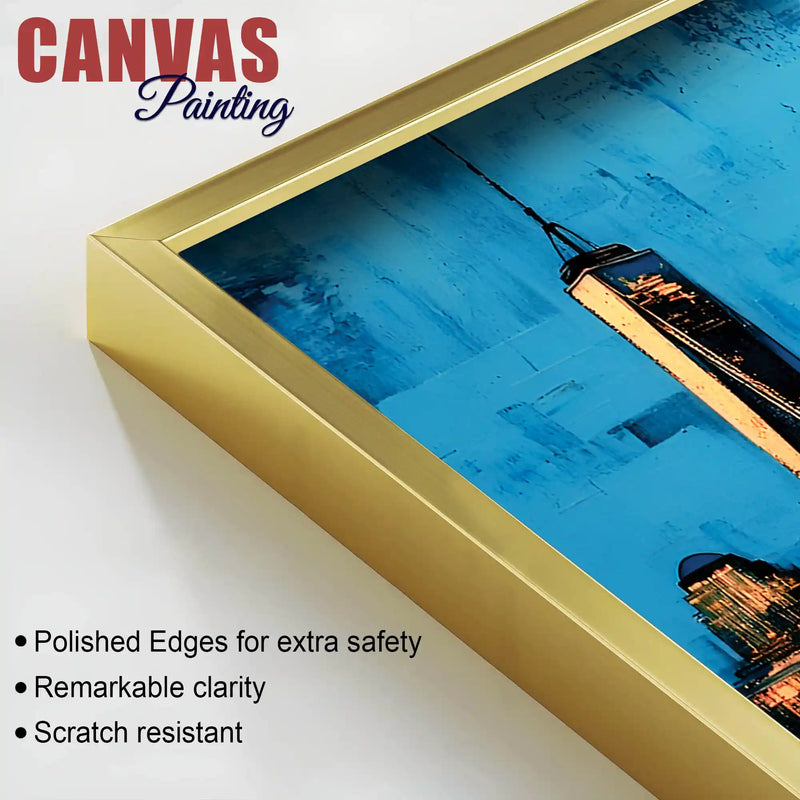 Premium Night City Canvas Painting for Home & Office Décor