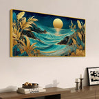 Premium Ocean Sunset Abstract Canvas Painting