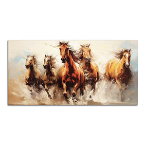 Premium Painting of Running Horse Canvas Wall Painting