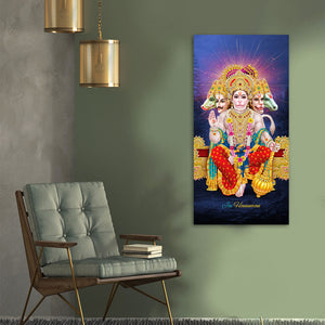 Premium Panchmukhi Lord Hanuman Canvas Wall Painting