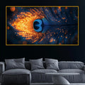 Premium Peacock Feather Crystal Glass Wall Painting