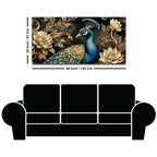 Premium Peacock Floral Canvas Painting for Living Room Décor
