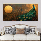 premium-peacock-full-moon-night-scene-canvas-wall-painting