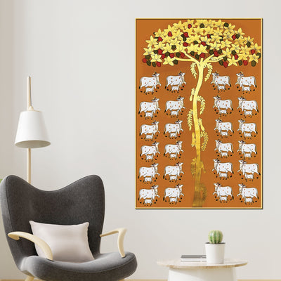 premium-pichwai-cow-tree-wall-painting-indian-traditional-canvas-decor