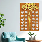Premium Pichwai Cow Tree Wall Painting | Indian Traditional Canvas Decor