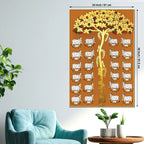 Premium Pichwai Cow Tree Wall Painting | Indian Traditional Canvas Decor