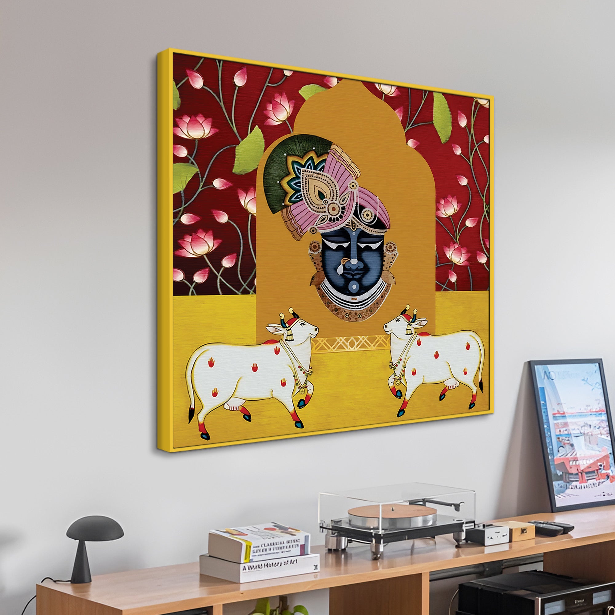 Premium Pichwai Shrinathji Canvas Wall Painting | Spiritual Art