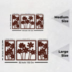 Premium Quality Wooden Brown Flowers Design Wall Hanging
