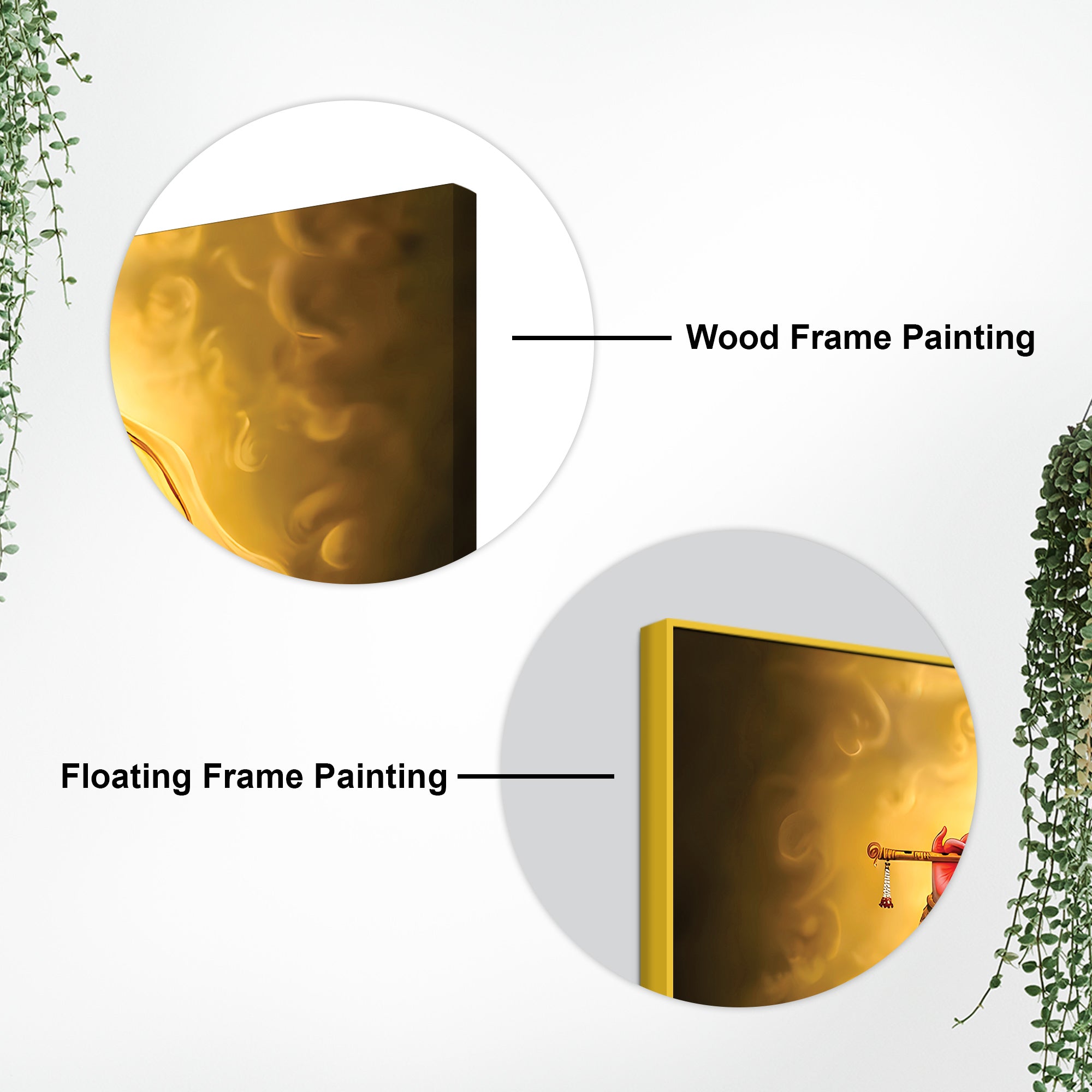 Premium Radha Krishna Devotional Painting with Golden Glow