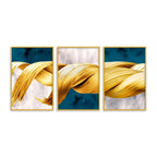 Premium Ribbon Art Canvas Wall Painting Set of Three