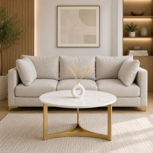 Premium Round Marble Center Table with Stylish Structure