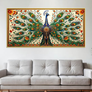 Premium Royal Peacock Decor Canvas Wall Art Painting