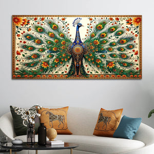 Premium Royal Peacock Decor Canvas Wall Art Painting