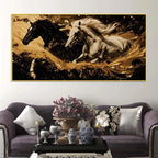 Premium Running Horses Canvas Painting for Living Room
