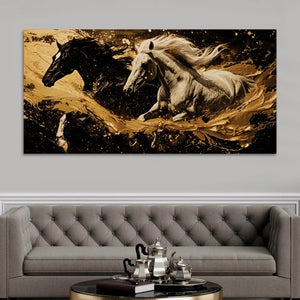Premium Running Horses Canvas Painting for Living Room