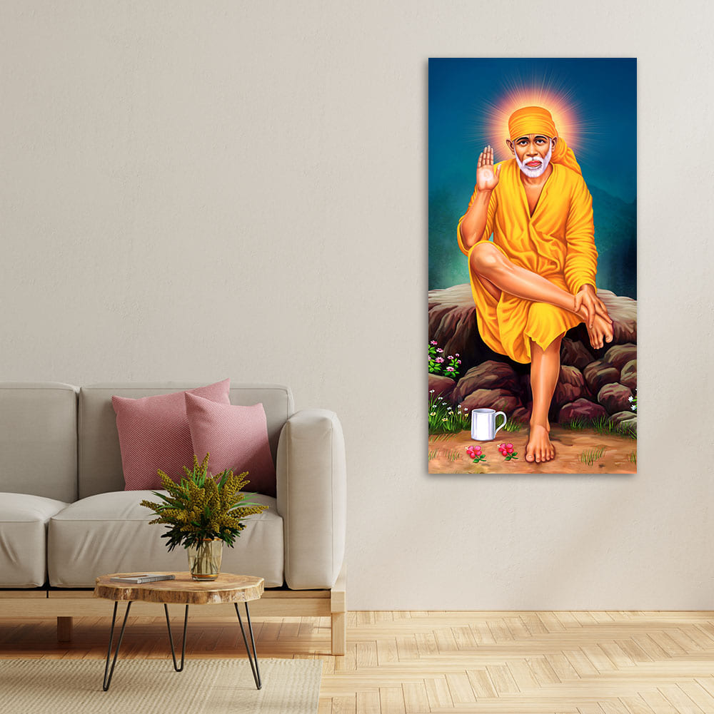 Premium Shirdi Sai Baba Canvas Wall Painting