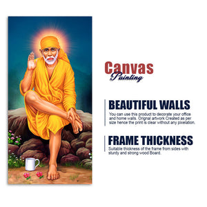 Premium Shirdi Sai Baba Canvas Wall Painting