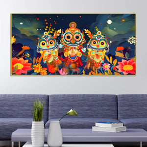 Premium Shree Jagannath Wall Art Canvas Painting