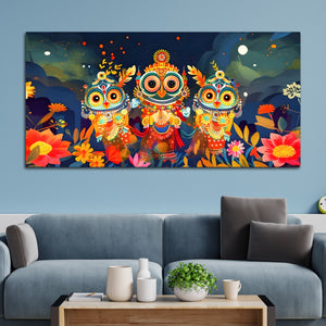 Premium Shree Jagannath Wall Art Canvas Painting
