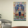Premium Shrinathji Devotional Pooja Scene Pichwai Canvas Wall Painting