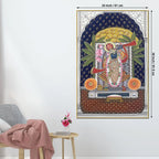Premium Shrinathji Nathdwara Darshan Pichwai Canvas Wall Painting
